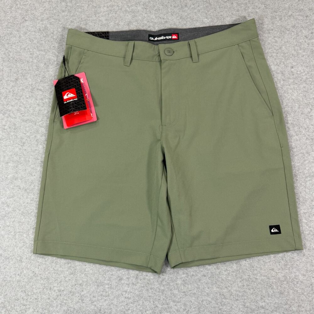 Quiksilver Amphibian Hybrid Shorts Mens 30x9" (Fit 32) Green Quick Dry NWT